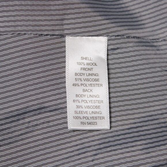 Banana Republic Gray Plaid Blazer Sport Coat 100% Wool Tailored Fit Men Size 42R - Picture 14 of 14